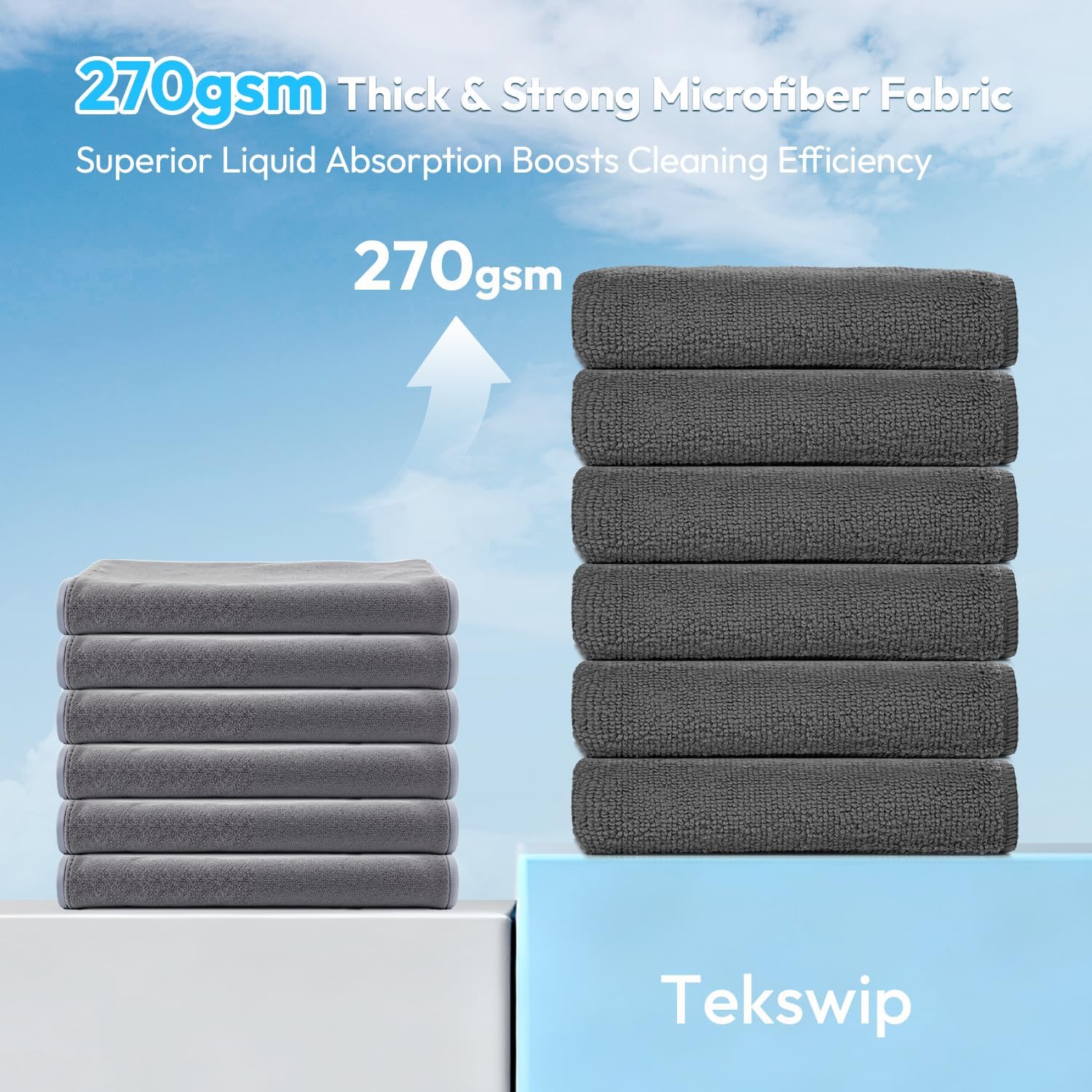 Microfiber Cloth Cleaning Towels (Grey)