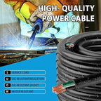 100ft 12/3 12 AWG Portable Power Cable (3 Conductor) - SOOW 600V 12 Gauge Electric Wire for Motor Leads, Portable Lights, Battery Chargers and Machinery - 3 Conductor - 100 Feet Electrical Cord