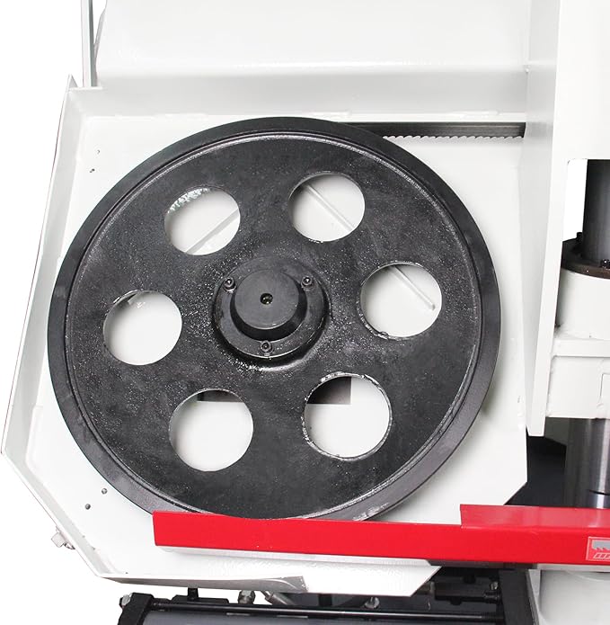 KAKA Industrial Double Column Band Saw 11 Inch Capacity Hydraulic Downfeed Variable Speed Automatic Horizontal Bandsaw for Metal Cutting 220V 3PH TBK-11B