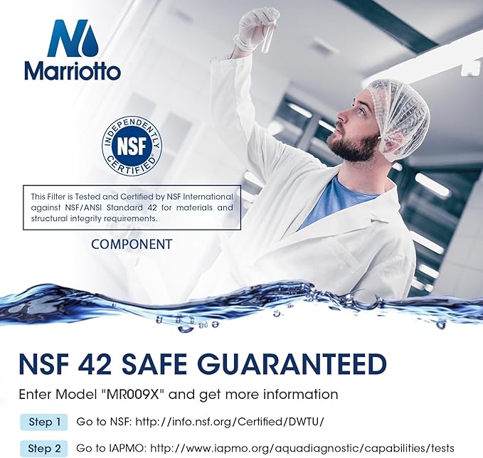 MARRIOTTO Replacement for GE® RPWFE, RPWF (Built-in CHIP) Refrigerator Water Filter, Compatible with GFE28GELDS, PFE28KELDS, PFE28KYNFS, GFD28GELDS, GYE22HMKES, GFE28GYNFS, GFD28GYNFS, Pack of 2