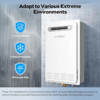 Natural Gas Tankless Water Heater - ORBEK 120,000 BTU Up to 5.1 GPM Outdoor Installation - CSA Certified On-Demand Instant hot Water Heater 3/4" NPT Connector Size