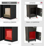 Package Delivery Boxes for Outside,Enlarged Porch Box for Packages with Coded Lock,Large Space,Waterproof,Cold-Rolled Steel Package Lock Box (19.7”x16.1”x50”)