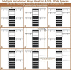 Aheaplus Closet System, 8FT Closet Organizer with 4 Wooden Drawers, Wood Closet Organizer System with Tower, Walk-in Closet Organizer Wardrobe Clothes Rack with 4 Hanging Rods, Garment Rack, Black