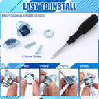 10 Pcs Nm Clamp Type Cable Connectors 1/4 Inch Metal Electrical Box Connectors Wire Clamps for Metallic Conduit Protect Cables Silver, Zinc Alloy