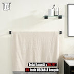 JQK Black Towel Bar, Rounded Edges 32.36 Inch Towel Rack, 304 Stainless Steel Bathroom Wall Mount, Useable Length 30 Inch, TB250L30-PB