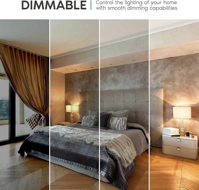 LUXRITE A19 LED Bulb 60W Equivalent, 3000K Soft White, 800 Lumens, Dimmable Standard LED Light Bulbs 9W, Enclosed Fixture Rated, Energy Star, E26 Medium Base - Indoor and Outdoor (6 Pack)