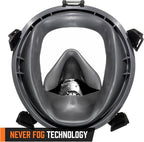 MIRA Safety CM-I01 Full-Face Industrial-Grade Gas Mask with 40mm NATO Filter Compatibility and Advanced Valve Design