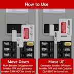 Generator Interlock Kit Compatible with Eaton Cutler Hammer BR Series 150 & 200 Amp Panels, 1 1/4-1 7/16 Inch Spacing Between Main Breaker and Branch Breaker, Professional Interlock Kit (EAT-PN200)