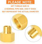 GASHER 10PCS Brass Reducer Pipe Fitting, Reducer Adapter Kit, 1/4 x 1/8, 3/8 x 1/8, 3/8 x 1/4, 1/2 x 1/4, 1/2 x 3/8