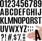 910 PCS 42 Sheets Letter Stickers Large Mailbox Numbers and Letters Self Adhesive Vinyl Waterproof Custom Alphabet Number Stickers for Mailbox Address, DIY Crafts, Door, Windows Decor (3 Inch,Black)