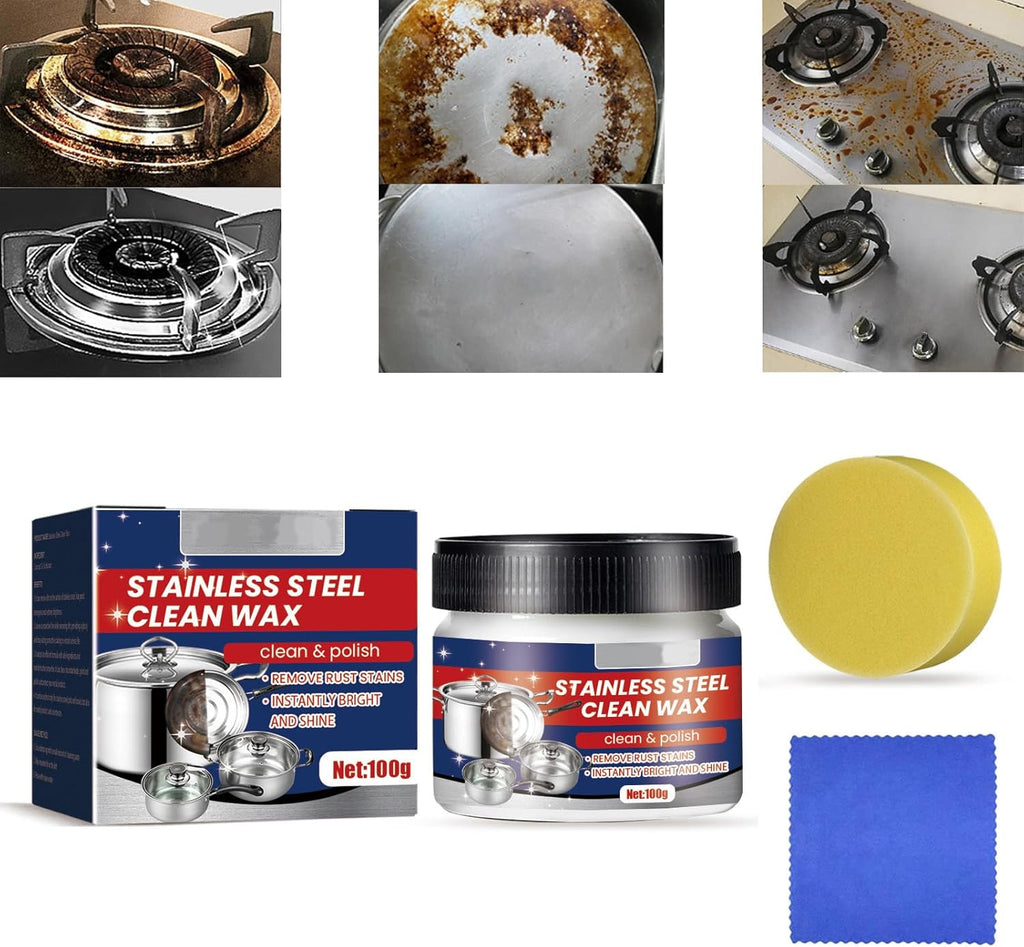 Magical Nano-Technology Stainless Steel Cleaning Paste, Stainless Steel Clean Wax, Stainless Steel Cleaning Wax, Stainless Steel Cleaner and Polish, Metal Polish Paste (1Pcs)