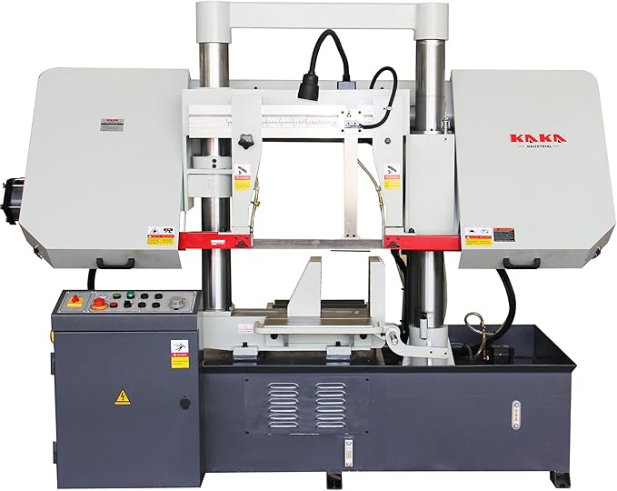 KAKA Industrial Metal Cutting Bandsaw 15.7 Inch Capacity Double Column Horizontal Band Saw Hydraulic Variable Speed Vertical Lifting TGK-16