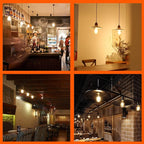 OMED Dimmable LED Vintage Edison Bulbs, ST64 2700K Soft White Fishbone Filament Antique Edison Bulbs Whit E26 Base 60 Watt Equivalent, 6W 600LM Old Fashioned Amber Glass Spiral Light Bulbs 12 Pack