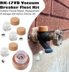 RK-17VB Vacuum Breaker Float Kit for woodford model 17 Wall Faucets repair kit, Anti-Siphon Wall Faucet Repair 4 Pack