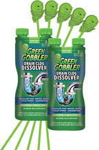 Green Gobbler Liquid Hair Drain Clog Remover, For Toilets, Sinks, Tubs - Septic Safe, 2 Pack + 5 Hair Snake Tools