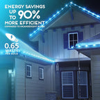 HLO Lighting Set of 500 Teal C9 Faceted LED Christmas Light Bulbs for Indoor & Outdoor Use | Durable Replacement Bulbs