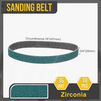 3/4 x 18 Inch Sanding Belt, 10 Pcs 36 Grit Zirconia Knife Sharpener Belts Work Sharpening for Belt Sander Knife Carving Tool Metal Working