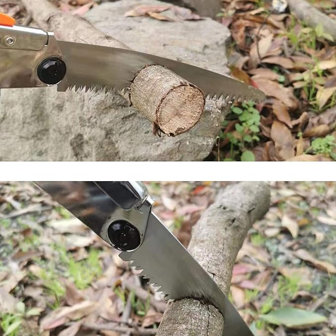 REXBETI Folding Saw - 8 Inch Blade for Wood & Dry Wood Pruning, Compact Design, SK-5 Steel