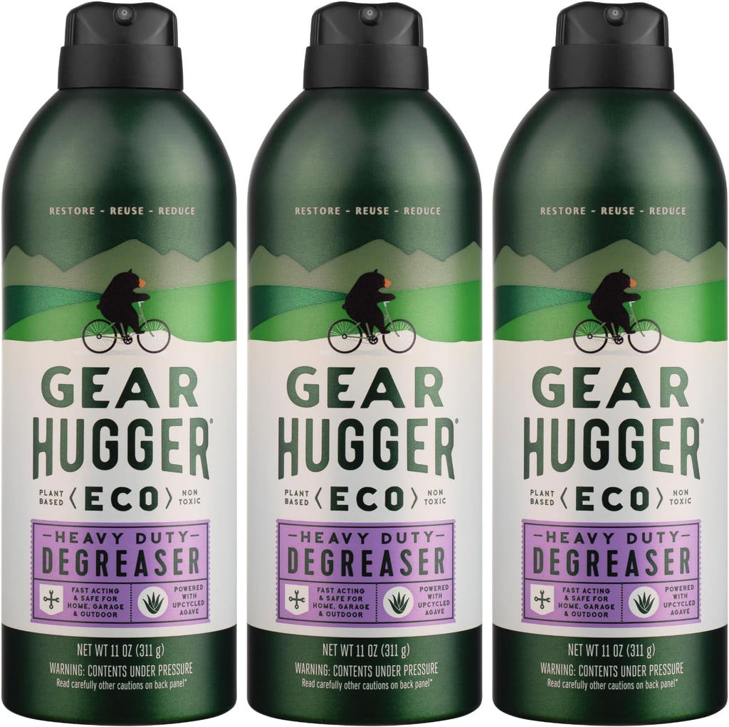 Gear Hugger Degreaser - Eco-Friendly (11 oz, Pack of 3), Degreaser Cleaner Spray - Oven Cleaner, Grill Cleaner & Brake Cleaner, Dissolves Grease & Grime - Plant-Based, No Petroleum, Non-Toxic, No PTFE