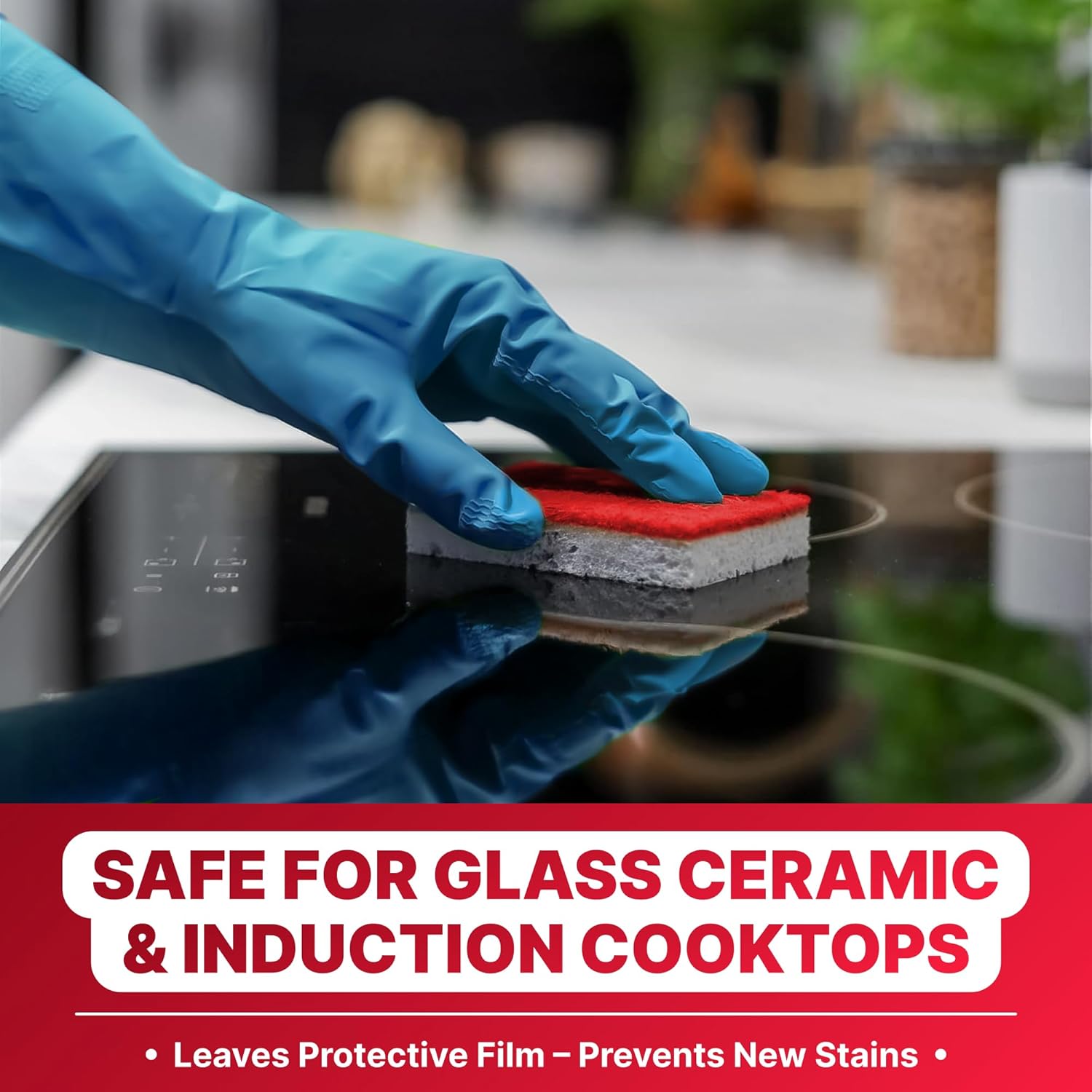 Nordicare Stove Top Cleaner Glass Ceramic - Induction Cooktop Cleaner Polish And Protector For Everyday Use - No Scrubbing Pad Needed - Leaves Protective Film - Made In Denmark (8.45oz)