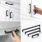 10 Pack Oil Rubbed Bronze Cabinet Pulls 3 3/4 Inch Stainless Steel Kitchen Cabinet Hardware Square Kitchen Handles for Cabinets Cupboard Handles Drawer Pulls