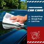 White Microfiber Towels- 18 Pack, Microfiber Cleaning Cloths Bulk, Microfiber Towels for Cars, Cleaning Rags (12x12 inches)