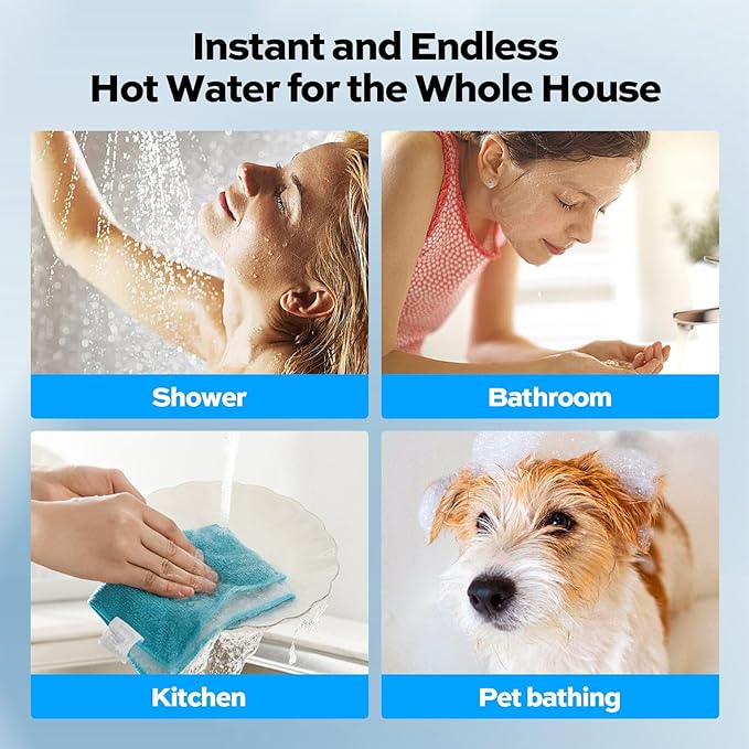 Propane Gas Tankless Water Heater - ORBEK 80,000 BTU Up to 3.6 GPM Indoor Installation - CSA Certified On-Demand Instant Hot Water Heater 3/4" NPT Connector Size