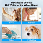 Natural Gas Tankless Water Heater - ORBEK 100,000 BTU Up to 4.3 GPM Indoor Installation - CSA Certified On-Demand Instant Hot Water Heater 3/4" NPT Connector Size