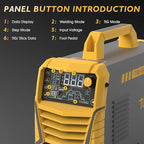 TOOLIOM 220A Cold TIG Welder with DC Pulse, 7 In 1 Cold Spot Lift TIG/Stick Welder with IGBT Inverter, 110&220V Welding Machine with Large Digital Display 2T/4T/4T PRT Mode TIG Welding Equipment