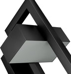 LamQee Modern Outdoor Wall Lights 3000K Integrated LED Outdoor Wall Sconces Lighting, Contemporary Exterior Lighting Fixtures Outside Wall Mount Lights for House Porch Front Door Garage, Matte Black
