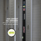 CHANNELLOCK 48-Inch, Professional-Grade Magnetic Aluminum Box Level with Solid Block Acrylic Vials, 5200-0048M