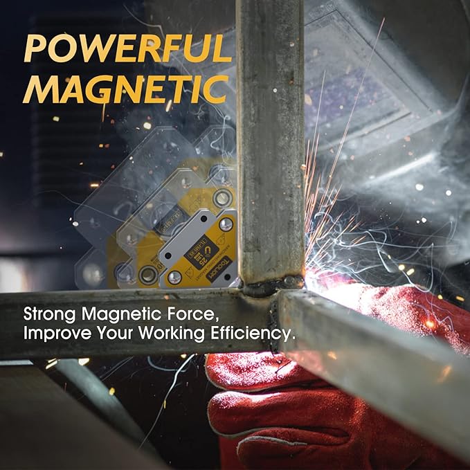 TOOLIOM Arrow Welding Magnets 6Pcs 25LB & 50 LB & 75 LB Strong Hold Magnetic Welding Holder Welder Magnet Set Welding Accessories