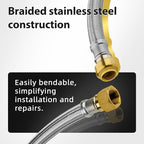 10 Pack Foskan 24-Inch Flexible Water Heater Connector Hose,with 3/4" Push-Fit x 3/4" FIP,Compatible with Copper, PEX, CPVC, and PE-RT Pipes for Water and Heating Use（24" Length）