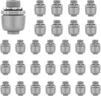 30 PCS 3/4" Liquid Tight Connector NPT Non-Metallic for PVC Electrical Flexible Conduit Fittings - Sturdy, Quick Installation, UL Listed for Home Outdoor Tubes Tools