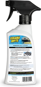 Cerama Bryte Daily Spray Cooktop and Stove Top Cleaner for Glass & Pads Combo Kit - Ceramic Surfaces, 16 Fluid Ounces, 4 Piece Set