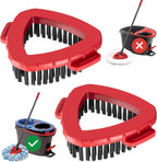 Spin Mop Replace Head Base Scrub Brush Head Replacement for O Ceda RinseClean 2 Tank System (2 Pack)