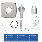 Replacement for D Faucet 14 Series Single-Function Shower Valve Trim Kit, Spot Resist Brushed Nickel Shower Trim Kit Shower Handle T14064-SRBN(Without Cartridge))