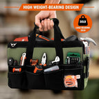 LLNDEI Heavy Duty Tool Bag, 15 Inch Portable Tool Organizer With 16-Pocket, Adjustable Strap & MOLLE System,Ideal Gift For Men & Fathers
