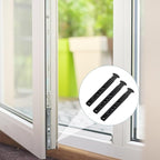 Zonon 6 Pcs 4 Hole Die Cast T Shaped Pivot Bar 3 Inches Mental Window Pivot Bar Sturdy Window Replacement Parts for Home Replacement (Black)