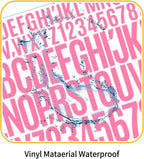 10 Sheets 780 Pcs Vinyl Letter & Number Stickers - Waterproof, Self-Adhesive Alphabet for Mailbox, Door, Windows, Cars, Boats, Address (Pink, 1in&2in)