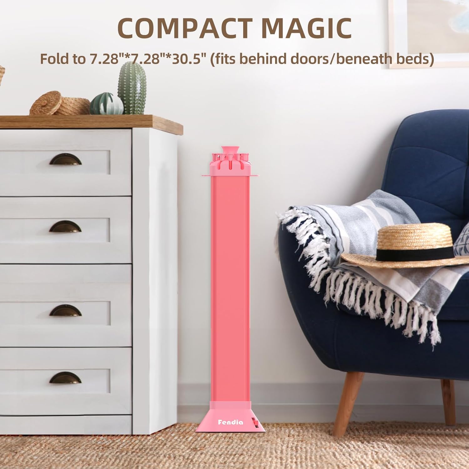 Clothes Drying Rack Foldable & Collapsible Drying Racks with 4-Leg Octopus Design, Large Capacity Space Saving Indoor Drying Rack for Bedroom,Balcony,Laundry for Indoor/Outdoor Use（Pink）