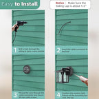 Siding Mounting Blocks, Qulity Siding Mounting Plate, 130110006001 Octagon Outdoor Light Mounting Block, for 1/2 inch Lap Double and 4 inch Height Siding, Black 2 Packs