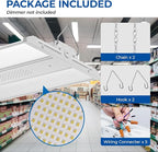 CINOTON 4FT 220W LED Shop Light with 29700LM, 0-10V Dimmable Linear High Bay Lighting with 5000K, 120-277V 135LM/W Commercial Hanging Lights for Garage Office Warehouse Workshop Factory UL Listed