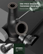 APPASO Pull Down Kitchen Faucet with Sprayer Oil Rubbed Bronze, Single Handle High Arc Faucet with Deck Plate, Neoperl Aerator, CUPC-Certified Pull-Out Hose, Water Supply Tubing, and Valve Core