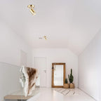 GLOBE Electric 59765 Pratt 1-Light Track Lighting Spotlight, Matte Brass, Gold