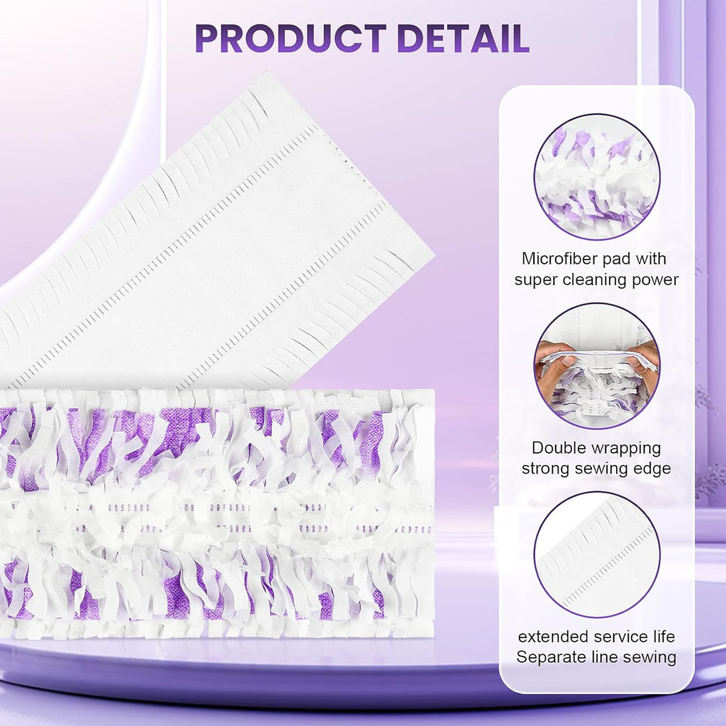 12 Pack Power Mop Refills Compatible with Swiffer Power Mop, for Swiffer Wet Pads Refill, for Floor Cleaning, Unscented
