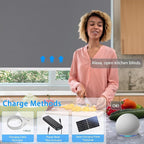 Motorized Blinds with Remote Cordless Automatic Motorized Shades Custom Blinds for Windows Smart Curtains Compatible with Alexa Google Home(Blackout Thunder Grey,W68 x H72in)