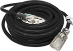 Outdoor Extension Cord Waterproof (25 ft) 12 Gauge Heavy Duty Extension Cord - Lighted Outdoor Extension Cords - Watts Wire - 25' Grounded - extensiones electricas