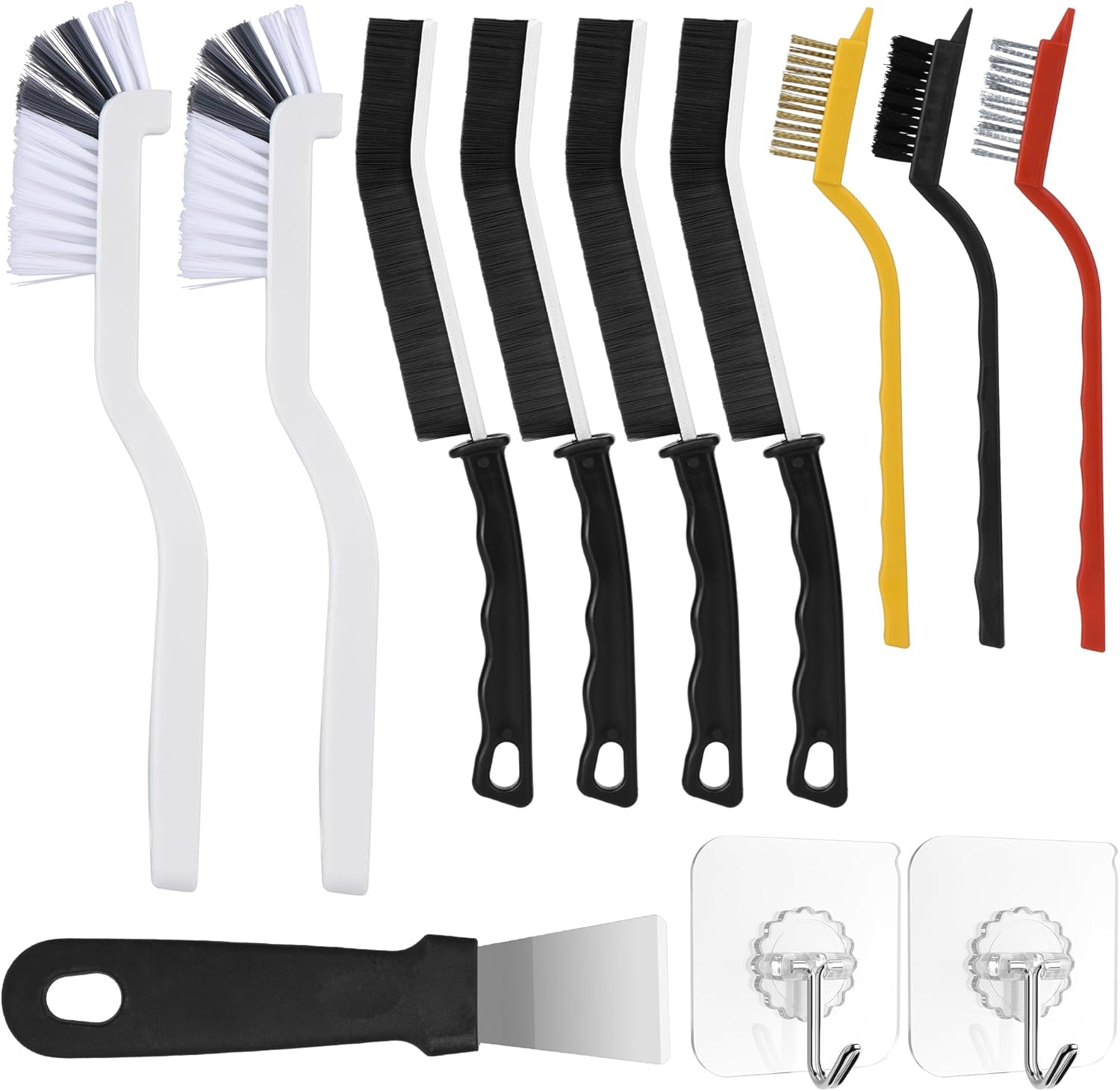 12Pcs Crevice Cleaning Brush Set,Hard Bristle Cleaning Supplies for Deep Cleaning Gap,Home Essentials,Bathroom Scrub Cleaner Brushes Tools for Household Use,Kitchen,Toilet,Window