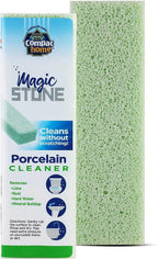 COMPAC HOME Magic-Stone Premium Porcelain Cleaner - Eco-Friendly Recycled Glass Scouring Stick, Professional Lime Scale & Hard Water Stain Remover for Toilet Bowl & Bathroom Fixtures, 2 Pack